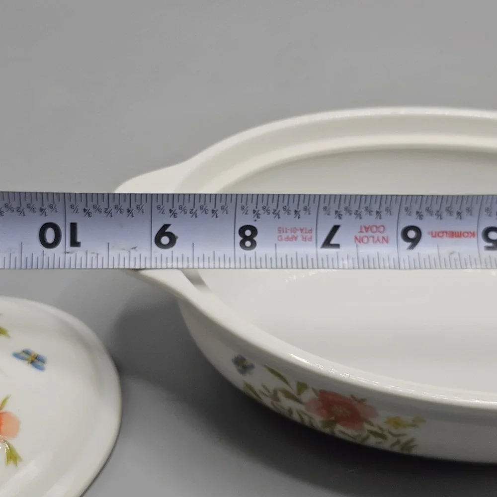 Country Flowers by Andrea Cookware Ceramic Oval Casserole Grandmacore Cottage